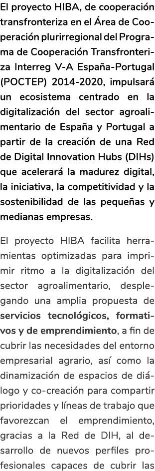 El proyecto HIBA  de cooperaci n transfronteriza en el  rea de Cooperaci n plurirregional del Programa de Cooperaci n   